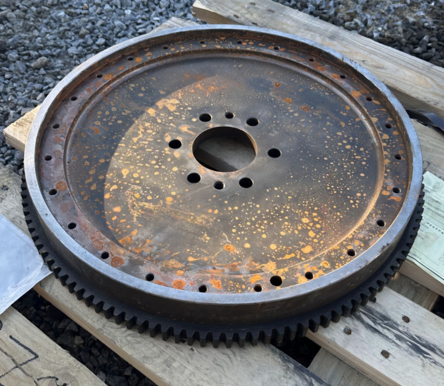 Heavy equipment flywheel